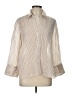 Zara Stripes Ivory Long Sleeve Blouse Size L - photo 1