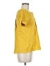 Deletta Yellow Short Sleeve Blouse Size M - photo 4