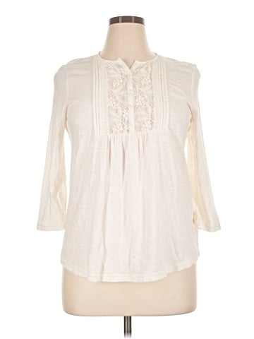 Chaps 3/4 Sleeve Blouse (view 1)