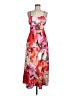 Shein 100% Polyester Tropical Orange Casual Dress Size 6 - photo 1