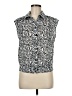 Notations 100% Polyester Animal Print Silver Sleeveless Blouse Size M - photo 1