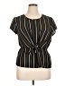 Tiffany & Grey Black Short Sleeve Blouse Size XL - photo 1