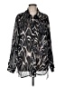 Calvin Klein Animal Print Black Long Sleeve Blouse Size M - photo 1
