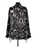 Calvin Klein Animal Print Black Long Sleeve Blouse Size M - photo 2