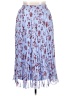 WD.NY 100% Polyester Floral Blue Casual Skirt Size XL - photo 2