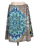 Lucky & Coco 100% Polyester Print Blue Casual Skirt Size L - photo 2