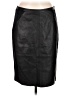 Halogen Color Block Solid Black Faux Leather Skirt Size 8 - photo 1