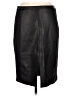 Halogen Color Block Solid Black Faux Leather Skirt Size 8 - photo 2