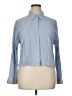 Express Stripes Blue Long Sleeve Button-Down Shirt Size XL - photo 1