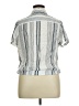 Universal Thread Stripes Silver Short Sleeve Blouse Size XL - photo 2