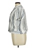 Universal Thread Stripes Silver Short Sleeve Blouse Size XL - photo 5