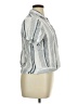 Universal Thread Stripes Silver Short Sleeve Blouse Size XL - photo 4