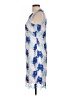 Calvin Klein 100% Polyester Print Blue Cocktail Dress Size L (estimated) - photo 5