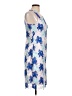 Calvin Klein 100% Polyester Print Blue Cocktail Dress Size L (estimated) - photo 4
