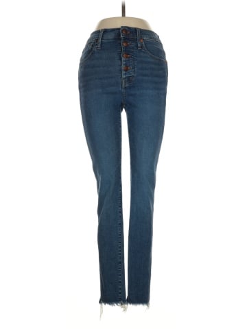 Madewell 10" High-Rise Skinny Jeans in Mackey Wash: Button-Front Edition (view 1)