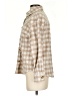 THML Checkered-gingham Tan Long Sleeve Blouse Size S - photo 5