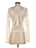 Francesca's Ivory Long Sleeve Top Size S - photo 2