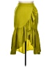 Lulumari 100% Polyester Solid Green Casual Skirt Size XL - photo 1