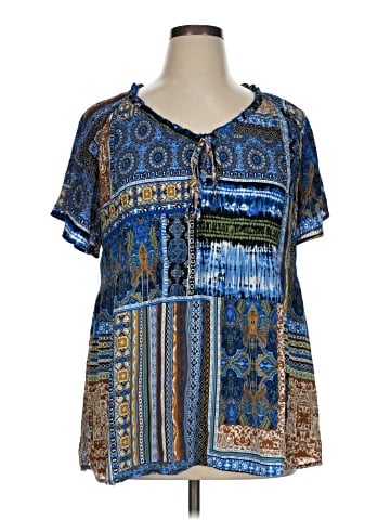 Chloe+Rene Short Sleeve Blouse (view 1)