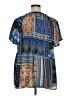 Chloe+Rene 100% Polyester Blue Short Sleeve Blouse Size XL - photo 2