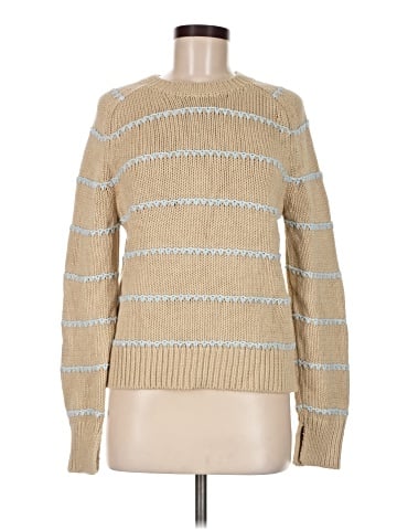 Madewell Textured Cotton Crewneck Sweater in Stripe (view 1)