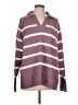 Uncharted Threads Stripes Purple Pullover Sweater Size L - photo 1