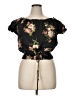 Blāshe Black Short Sleeve Blouse Size XL - photo 1