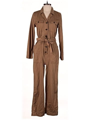 Madewell Long-Sleeve Tie-Waist Fatigue Jumpsuit (view 1)