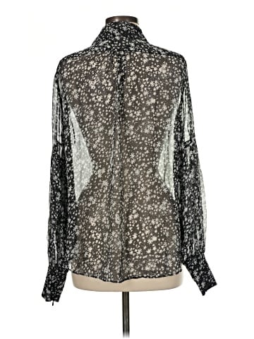 7 For All Mankind Long Sleeve Silk Top (view 2)