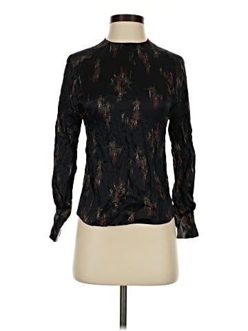 Vince. Long Sleeve Silk Top (view 1)