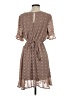 Emelia 100% Polyester Polka Dots Tan Casual Dress Size S - photo 2