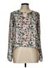 Forever 21 Floral Ivory Long Sleeve Blouse Size L - photo 1