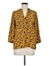 Zara Basic Animal Print Gold 3/4 Sleeve Blouse Size M - photo 1