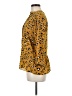 Zara Basic Animal Print Gold 3/4 Sleeve Blouse Size M - photo 5