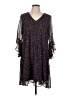 Calvin Klein 100% Polyester Floral Black Casual Dress Size 12 - photo 1