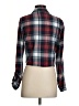 Noisy May 100% Cotton Plaid Red Blue Long Sleeve Blouse Size S - photo 2