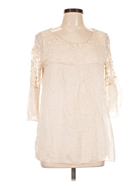 Via Signoria 3/4 Sleeve Silk Top