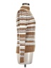 Ann Taylor LOFT 100% Polyester Stripes Tan Turtleneck Sweater Size M - photo 4