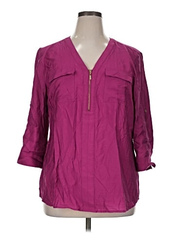 Roz & Ali 3/4 Sleeve Blouse (view 1)