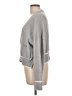 Sincerely Jules Stripes Solid Gray Cardigan Size L - photo 5