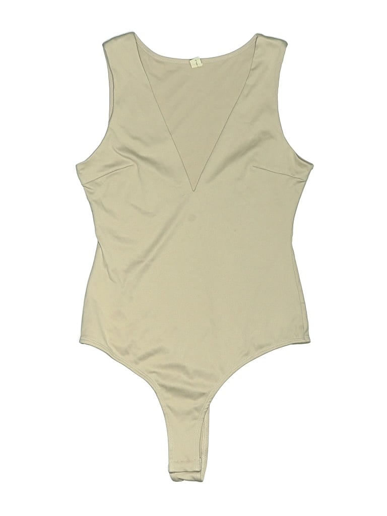 Pre-owned Hey Babe Bodysuit In Tan