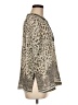 Zac & Rachel Animal Print Tan 3/4 Sleeve Blouse Size M - photo 4