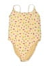 J.Crew Hearts Yellow One Piece Swimsuit Size L - photo 1