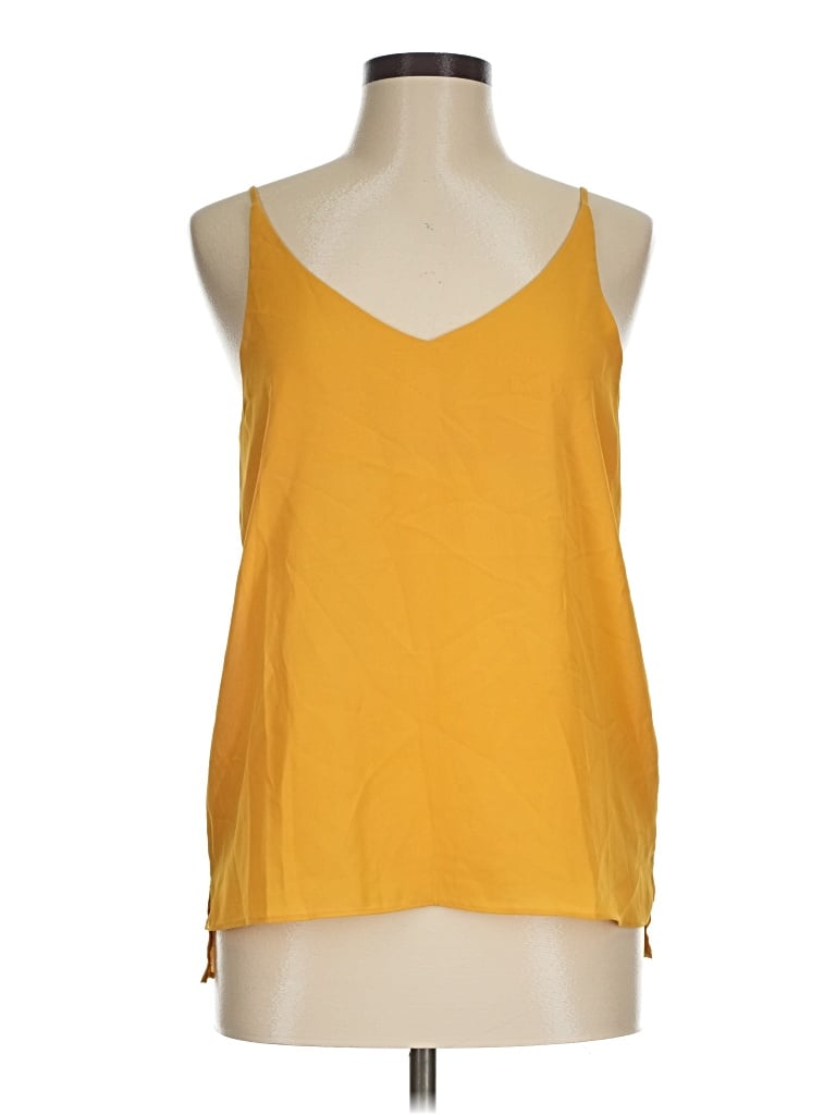 Pre-owned Shinestar Sleeveless Top Yellow Scoop Neck Tops