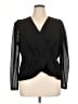 Express 100% Polyester Black Long Sleeve Blouse Size XL - photo 1