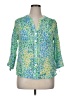 Indigo Rose Floral Green 3/4 Sleeve Blouse Size XL (petite) - photo 1
