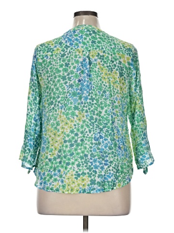 Indigo Rose 3/4 Sleeve Blouse (view 2)