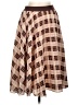 Kate Kasin Checkered-gingham Brown Casual Skirt Size M - photo 1