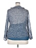 Lucky Brand Blue Long Sleeve Blouse Size XXL - photo 2