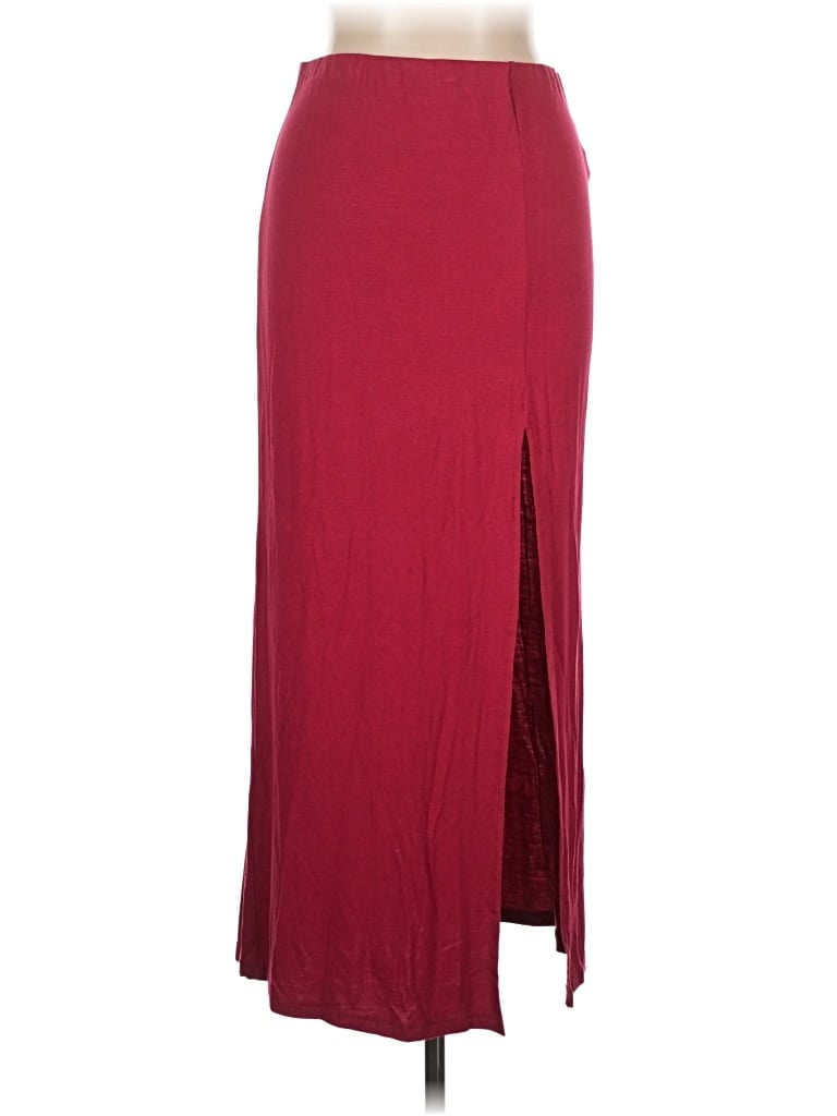 Pre-owned Forever 21 Casual Skirt In Burgundy